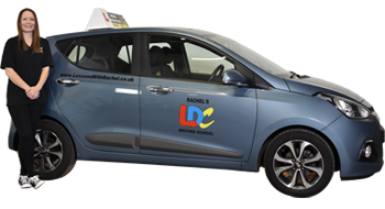 Rachel Armstrong driving school car